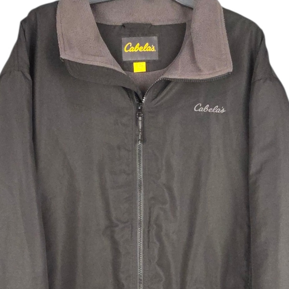 Cabela's‎ Men XL Tall Black Full Zip Jacket Fleece Lined Outdoor Hunting Hiking